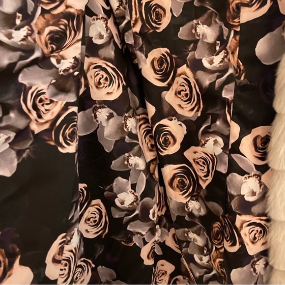 Eliza J Silver Neutral Faux Fur Coat S - Picture 3 of 5